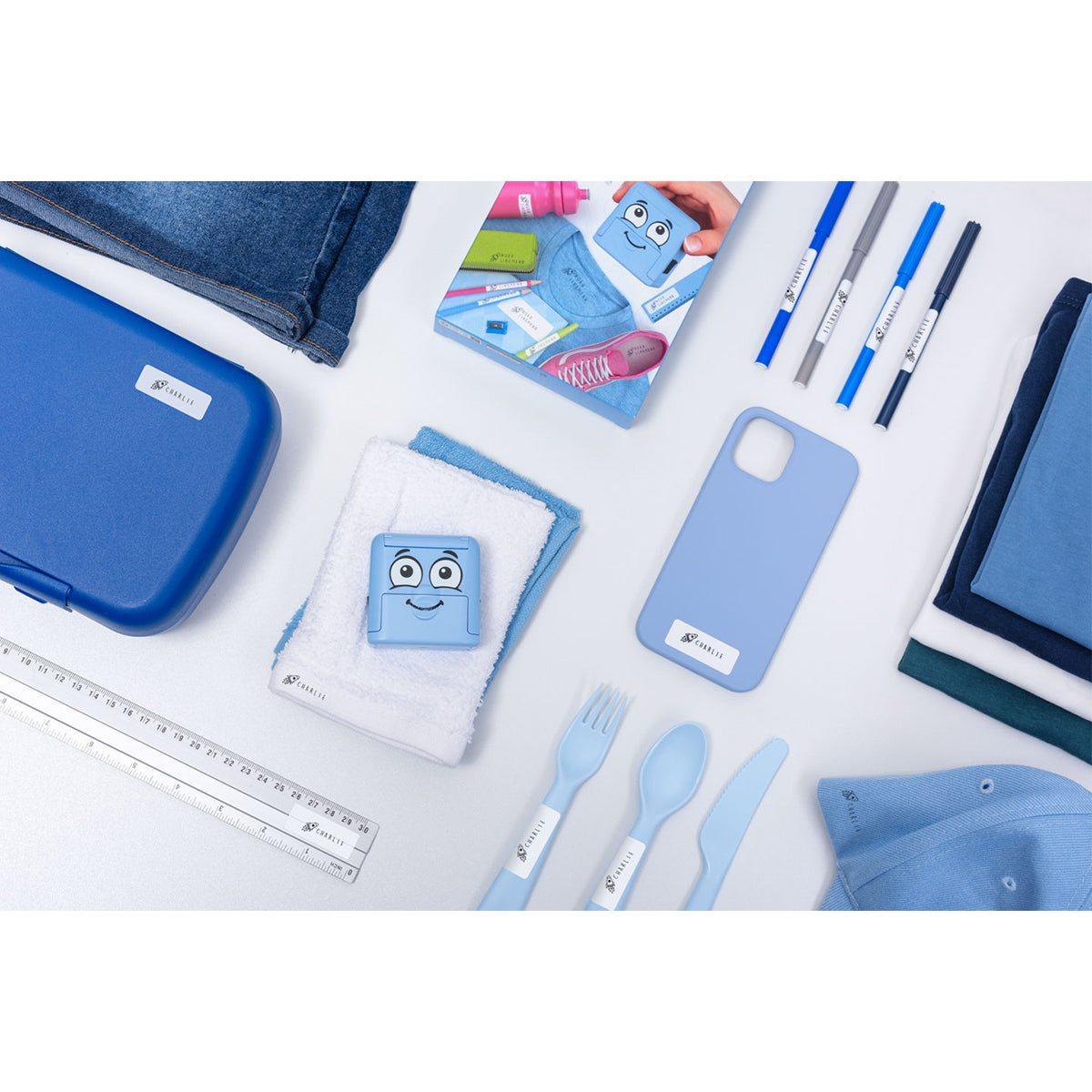 COLOP Arts &amp; Crafts Σφραγίδα Υφασμάτων &amp; τάπερ DIY Marky - Blue COL-168346