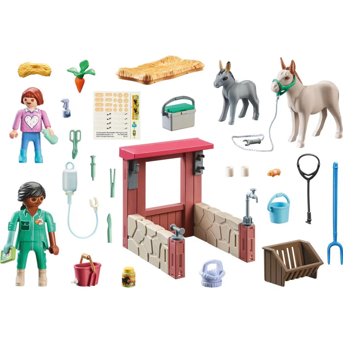 Playmobil country starter pack φροντίζοντας τα γαϊδουράκια 71471