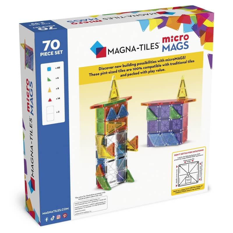 Magna-Tiles Μαγνητικό Παιχνίδι 70 τμχ "Micromags Deluxe" 244070