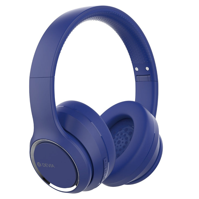 Devia Ακουστικά EM039 Kintone Ασύρματα / Ενσύρματα On Ear με 18 ώρες Λειτουργίας Μπλε