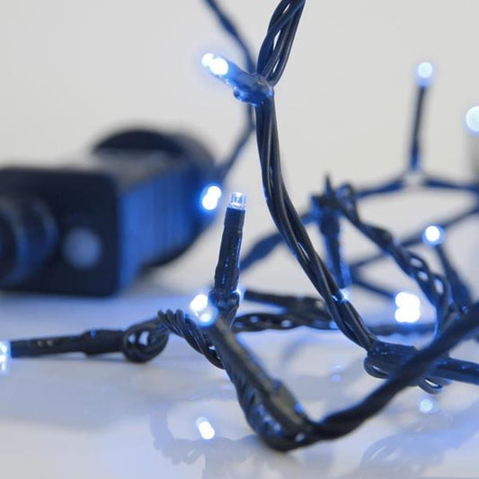 240 Led Σειρά 3mm,31V, 8 Προγράμματα, Μετασχηματιστή με Μνήμη, Προέκταση Παροχής 300cm, Πράσινο Καλώδιο, Μπλε Led