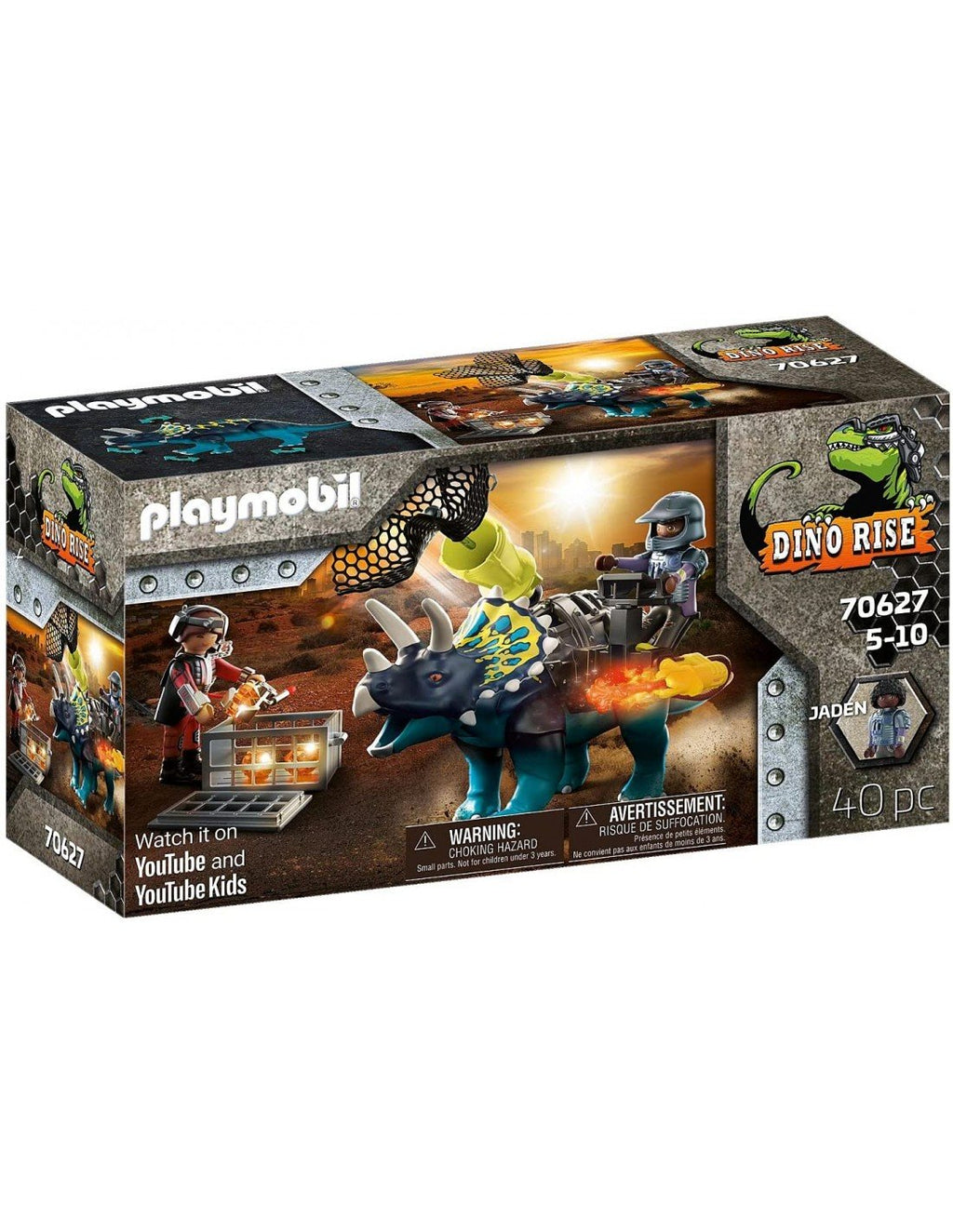 Playmobil Dino Rise Triceraptos: Τρικεράτωψ Με Πανοπλία-Κανόνι Και Μαχητές 70627