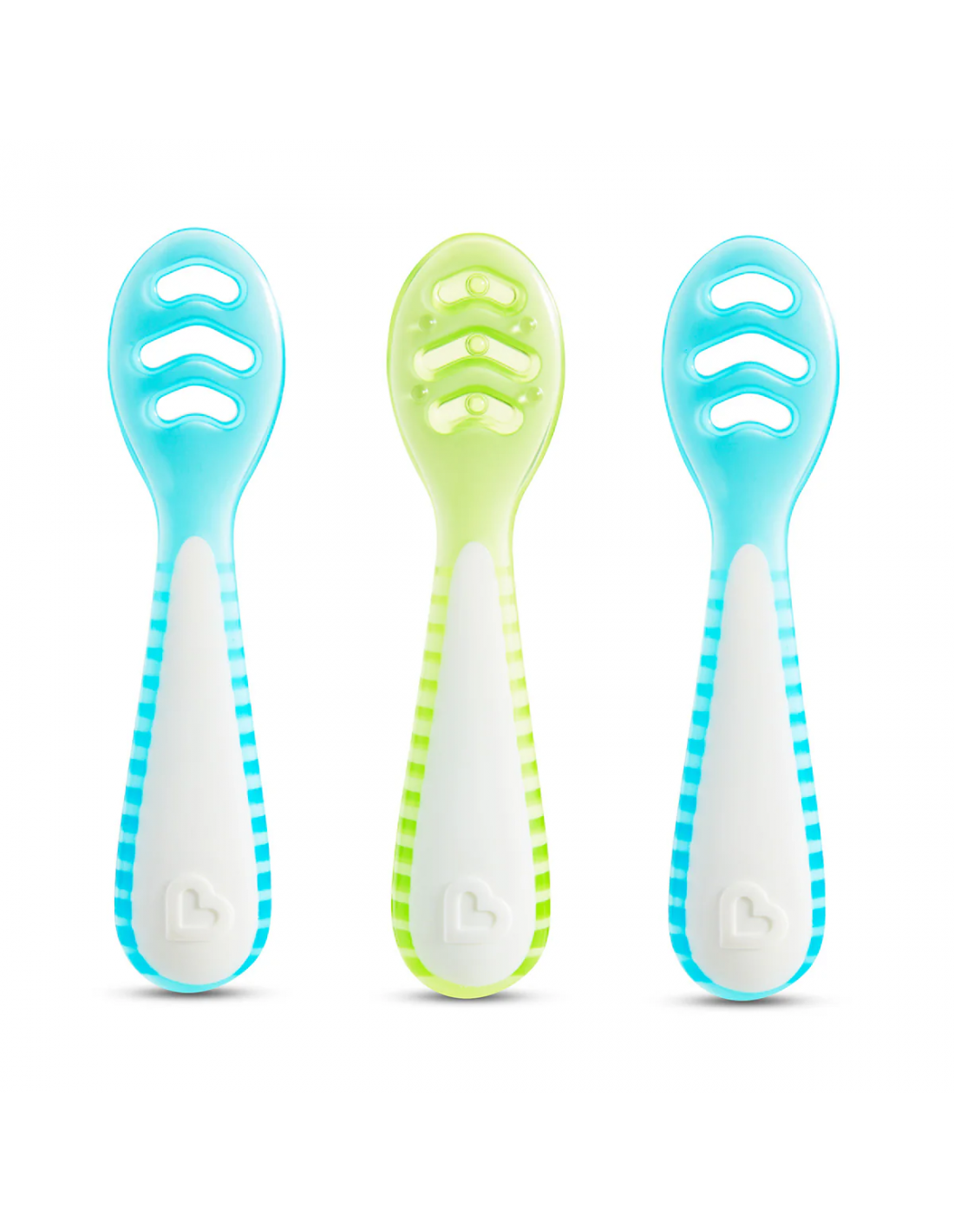 Munchkin  3PK GENTLE DIP SELF-FEEDING SPOON (BLUE-GRN)  90262