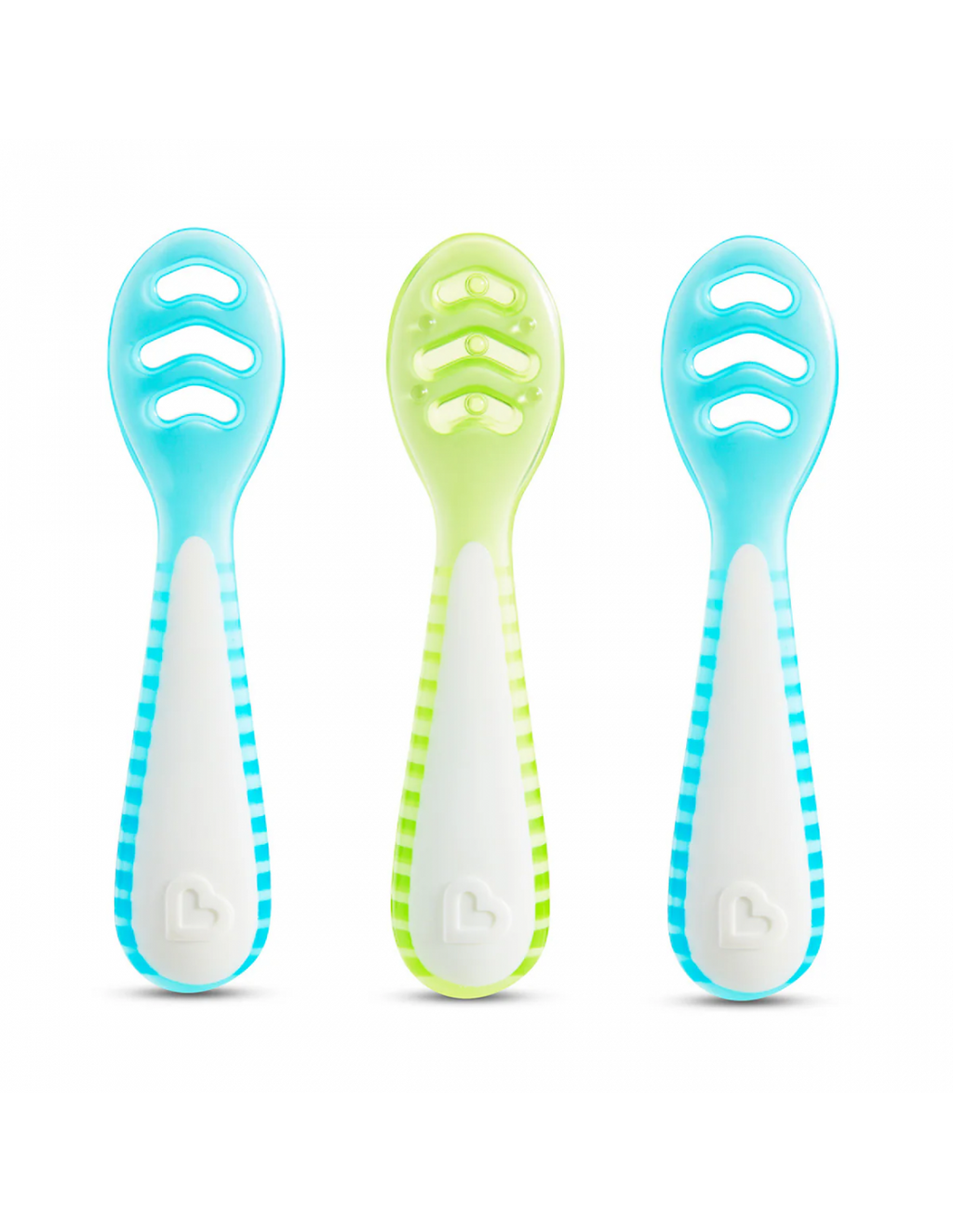 Munchkin  3PK GENTLE DIP SELF-FEEDING SPOON (BLUE-GRN)  90262