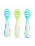 Munchkin  3PK GENTLE DIP SELF-FEEDING SPOON (BLUE-GRN)  90262