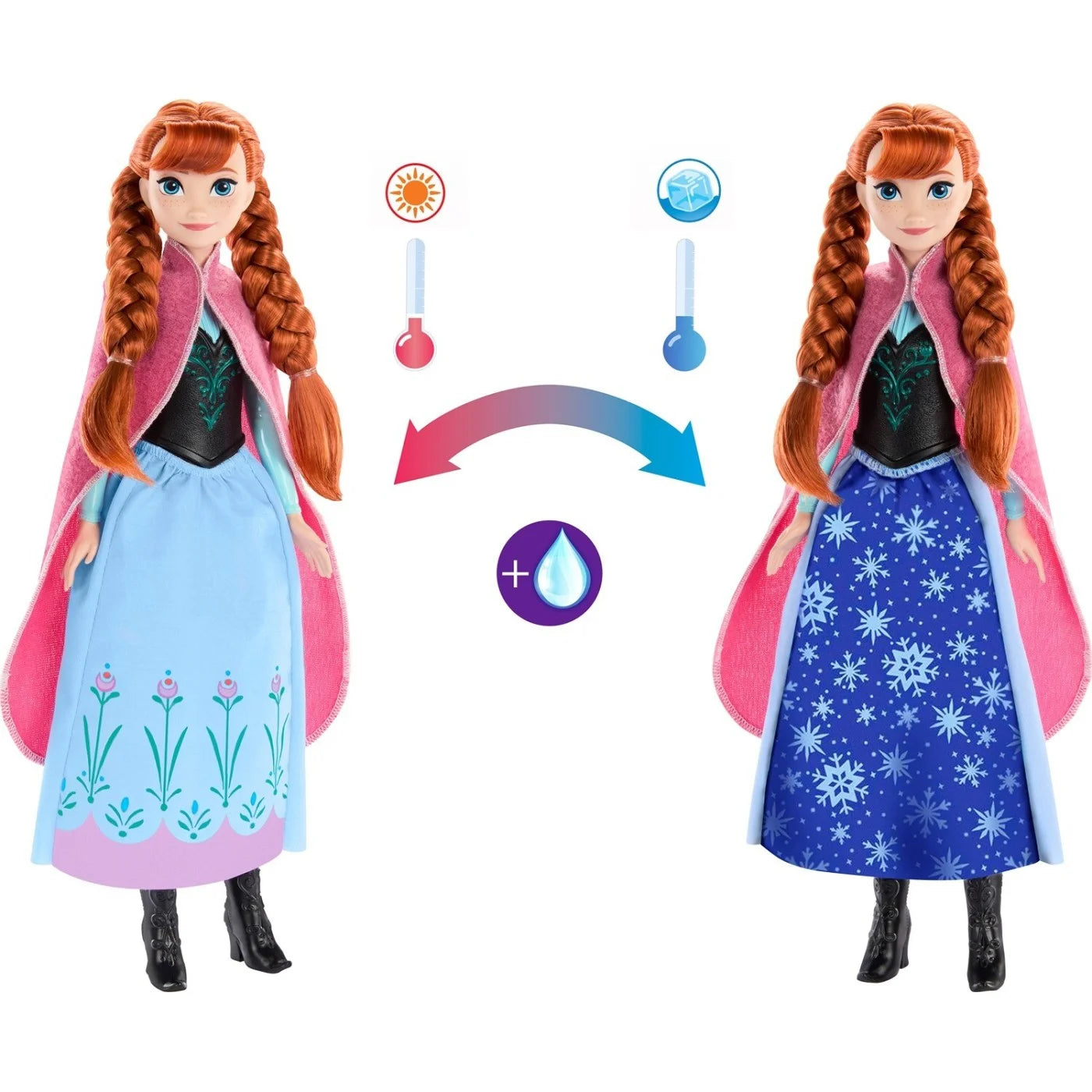 Mattel Disney Frozen Άννα Μαγική Φούστα