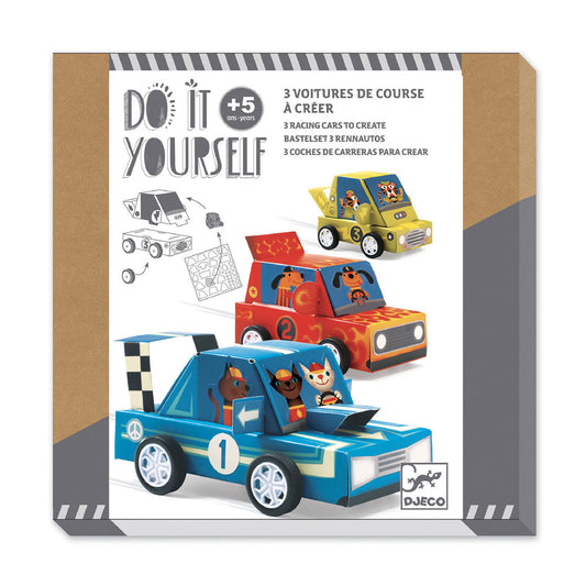 Djeco DIY Φτιάχνω Αγώνες αυτοκινήτων Grand Prix 07932