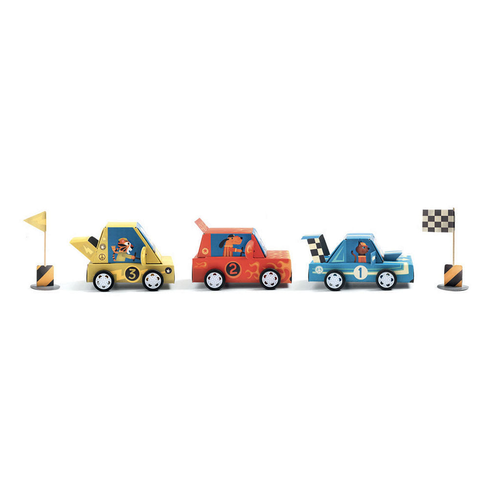 Djeco DIY Φτιάχνω Αγώνες αυτοκινήτων Grand Prix 07932