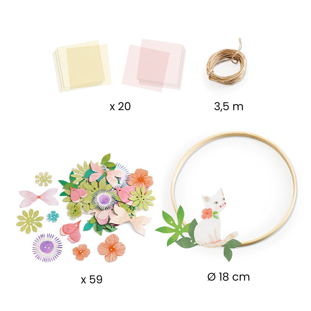 Djeco DIY Φτιάχνω στεφάνι με λουλούδια "Γατούλα" 07967