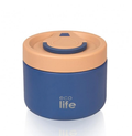 Ecolife Στρογγυλό Θερμός Φαγητού 650ml ΜΠΛΕ  33-B0-9063