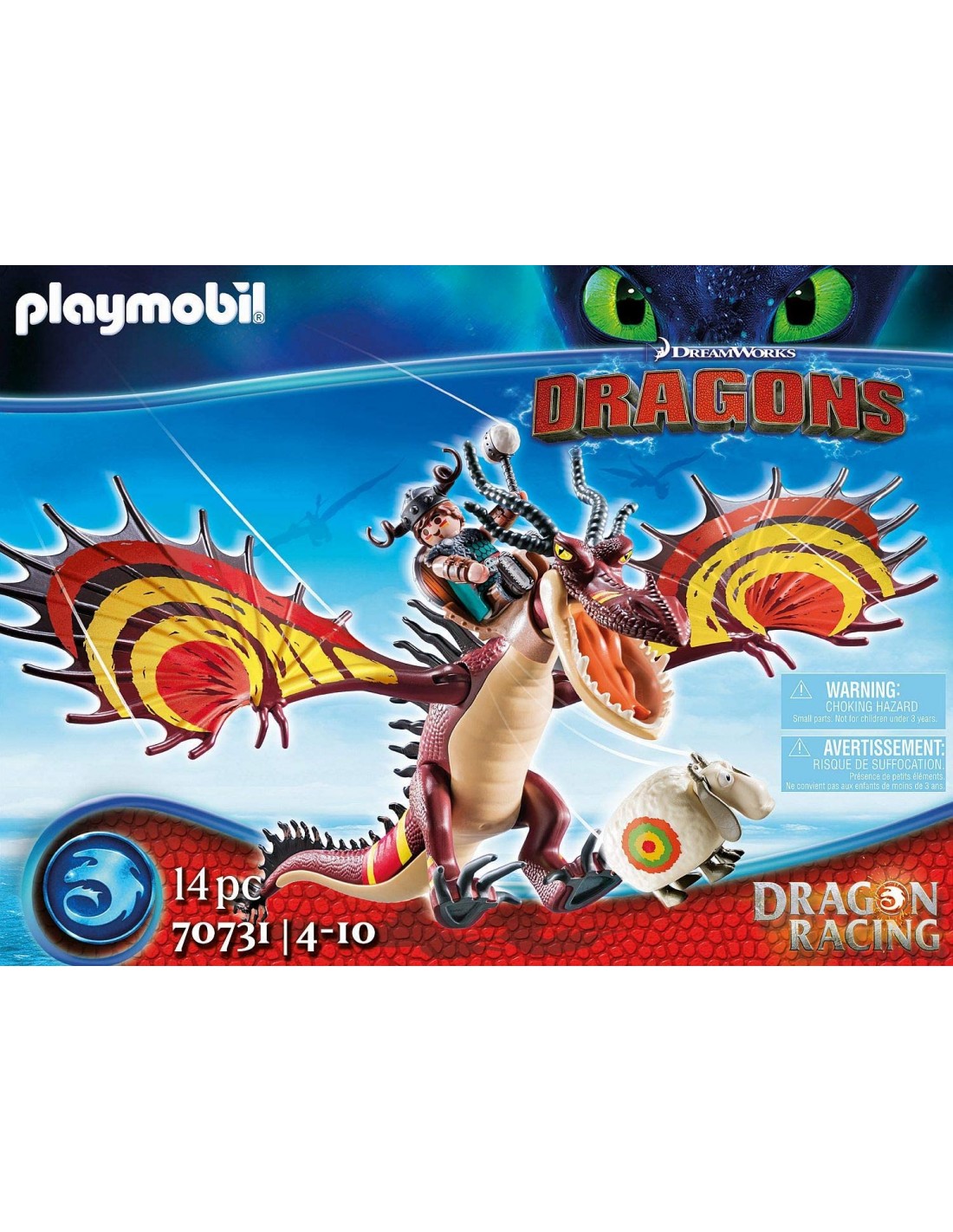 Playmobil Dreamworks Dragon Racing Μύξαρχος Και Τσιγκελοδόντης 70731