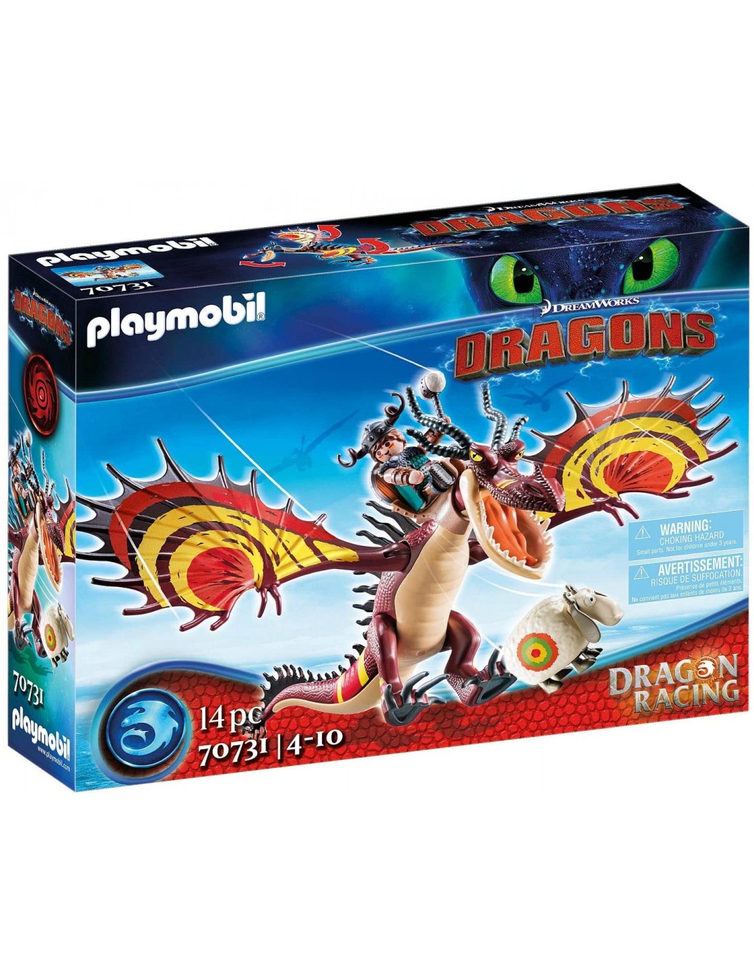 Playmobil Dreamworks Dragon Racing Μύξαρχος Και Τσιγκελοδόντης 70731