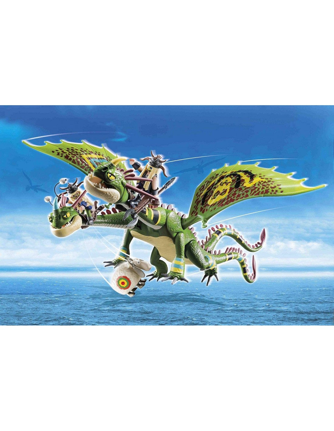 Playmobil Dreamworks Dragon Racing: Πέτρος Και Πέτρα Με Δικέφαλο Δράκο Ρέψιμο Και Αναγούλα 70730