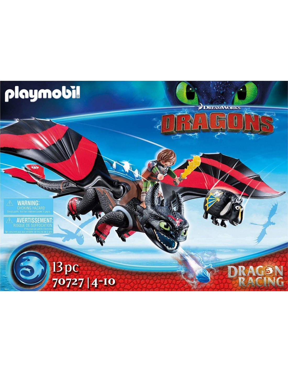 Playmobil Dreamworks Dragon Racing: Ψάρης Και Φαφούτης 70727