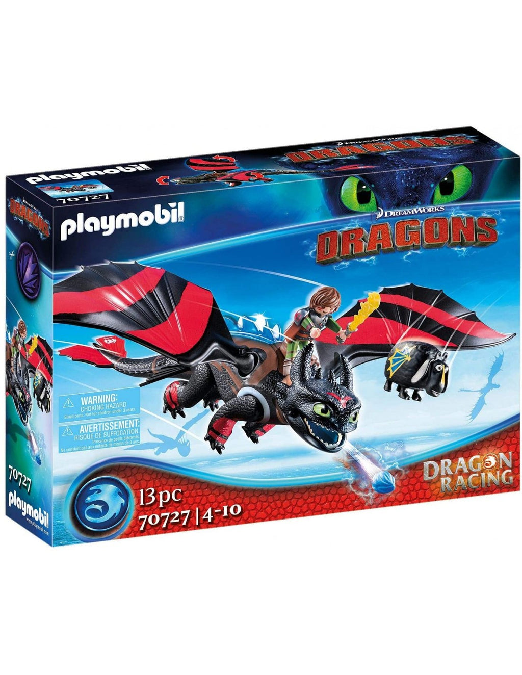 Playmobil Dreamworks Dragon Racing: Ψάρης Και Φαφούτης 70727