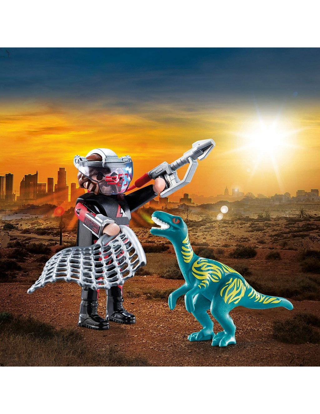 Playmobil Duo Pack Βελοσιράπτορας Και Κυνηγός Δεινοσαύρων 70693