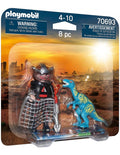 Playmobil Duo Pack Βελοσιράπτορας Και Κυνηγός Δεινοσαύρων 70693