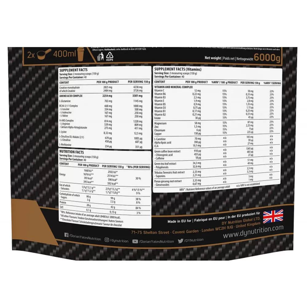 METABOLIC MASS GAINER (6000gr)