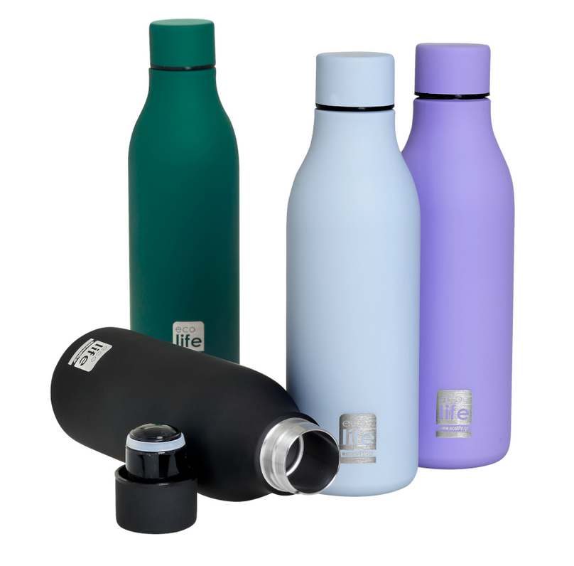 Eco life Μπουκάλι θερμός ανοξείδωτο 550ml Powder Blue 33-BO-2356