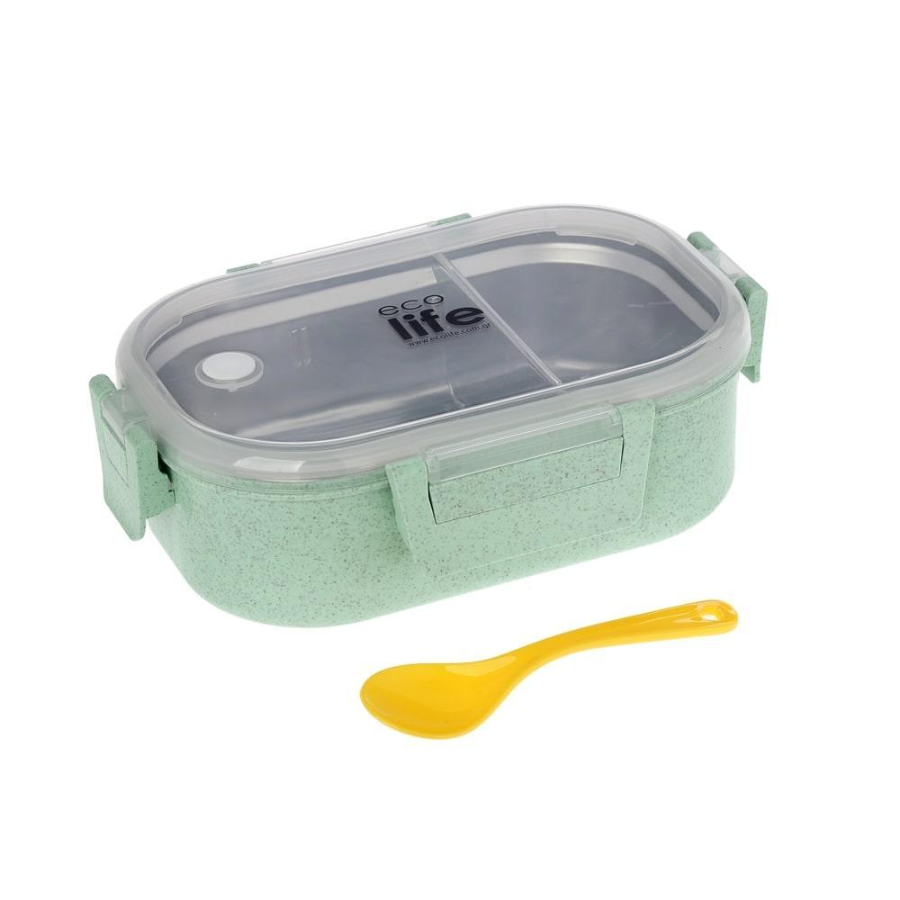 Ecolife Light Green Φαγητοδοχείο 900ml  με χώρισμα 33-BO-9074