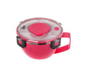 Eco life Round Double Wall Φαγητοδοχείο - Θερμός Με Χώρισμα 850Ml - Ροζ 33-BO-9071