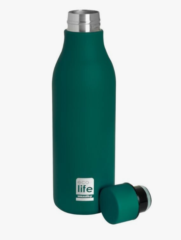 Ecolife Μπουκάλι Θερμός Ανοξείδωτο 550ml Pine Green 33-BO-2354