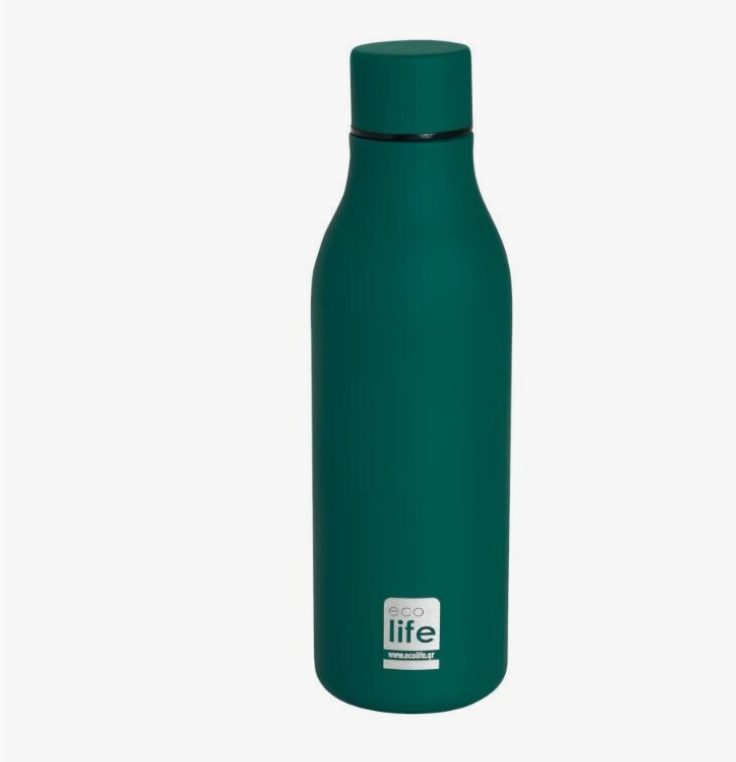 Ecolife Μπουκάλι Θερμός Ανοξείδωτο 550ml Pine Green 33-BO-2354