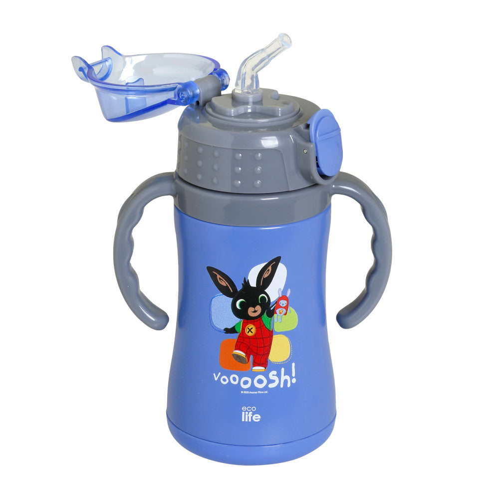 Ecolife Παιδικό Θερμός με Καλαμάκι 300ml Bing - Voooosh' (blue) 33-BO-2124