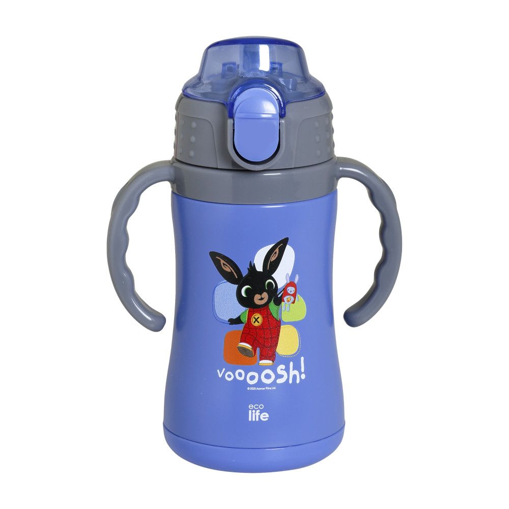 Ecolife Παιδικό Θερμός με Καλαμάκι 300ml Bing - Voooosh' (blue) 33-BO-2124