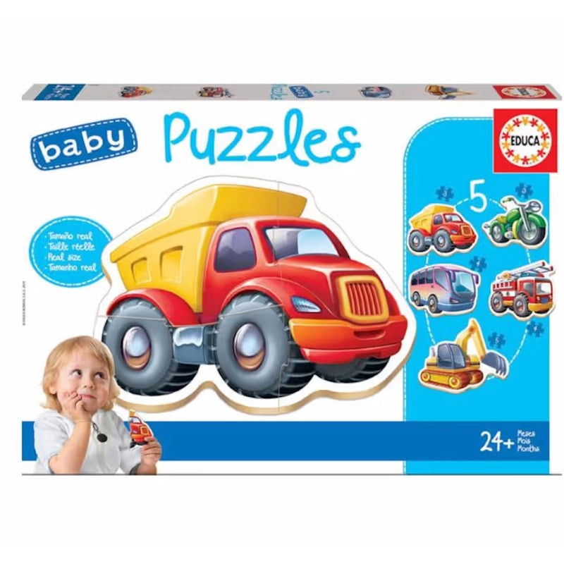 Educa Παιδικό Puzzle Baby Vehicles 3-4-5 κομμάτια