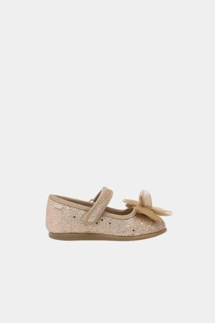 Mayoral μπαλαρίνες μωρού φιόγκος και γκλίτερ χρυσό