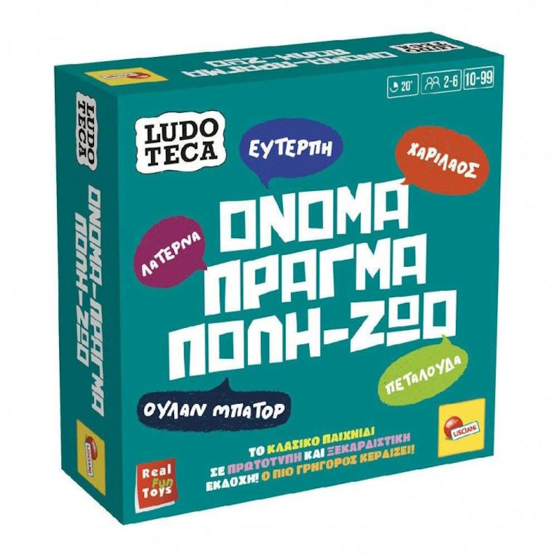 Lisciani Επιτραπέζιο Παιχνίδι Ludoteca Pocket Όνομα-Πράγμα-Πόλη-Ζώο