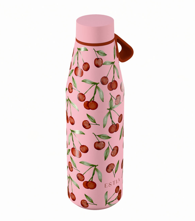 Estia Μπουκάλι Θερμός 500ml Save The Aegean Flow  CHERRY ROSE 01-41991