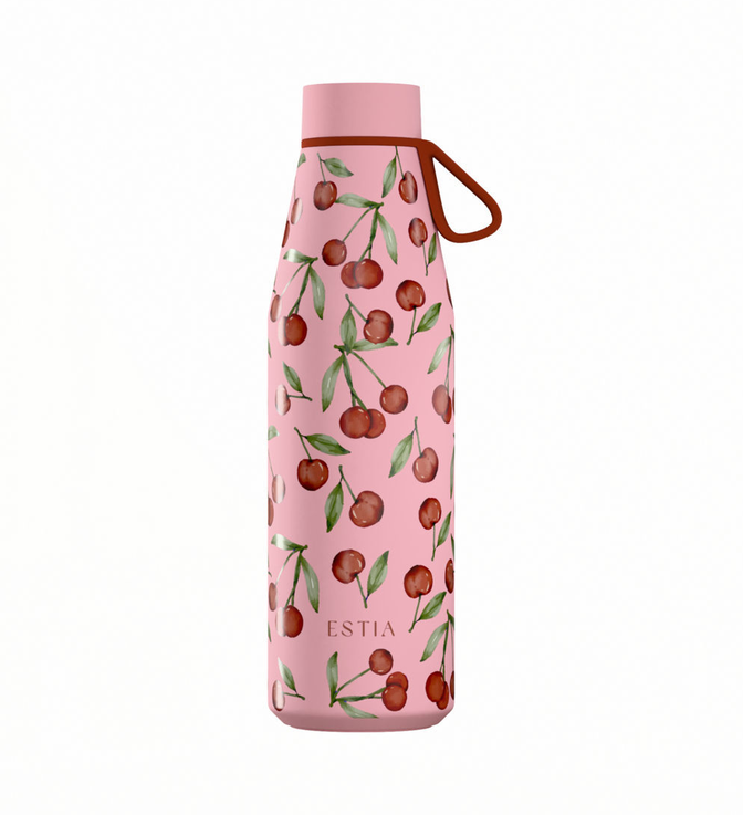 Estia Μπουκάλι Θερμός 500ml Save The Aegean Flow  CHERRY ROSE 01-41991