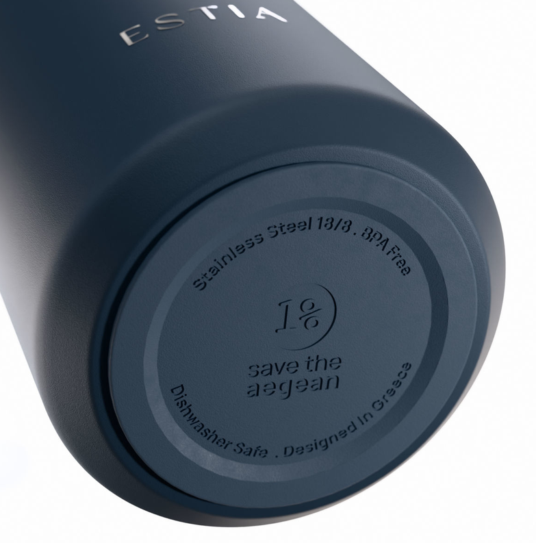 Estia Μπουκάλι Θερμός 500ml Save The Aegean Flow Indigo 01-41908