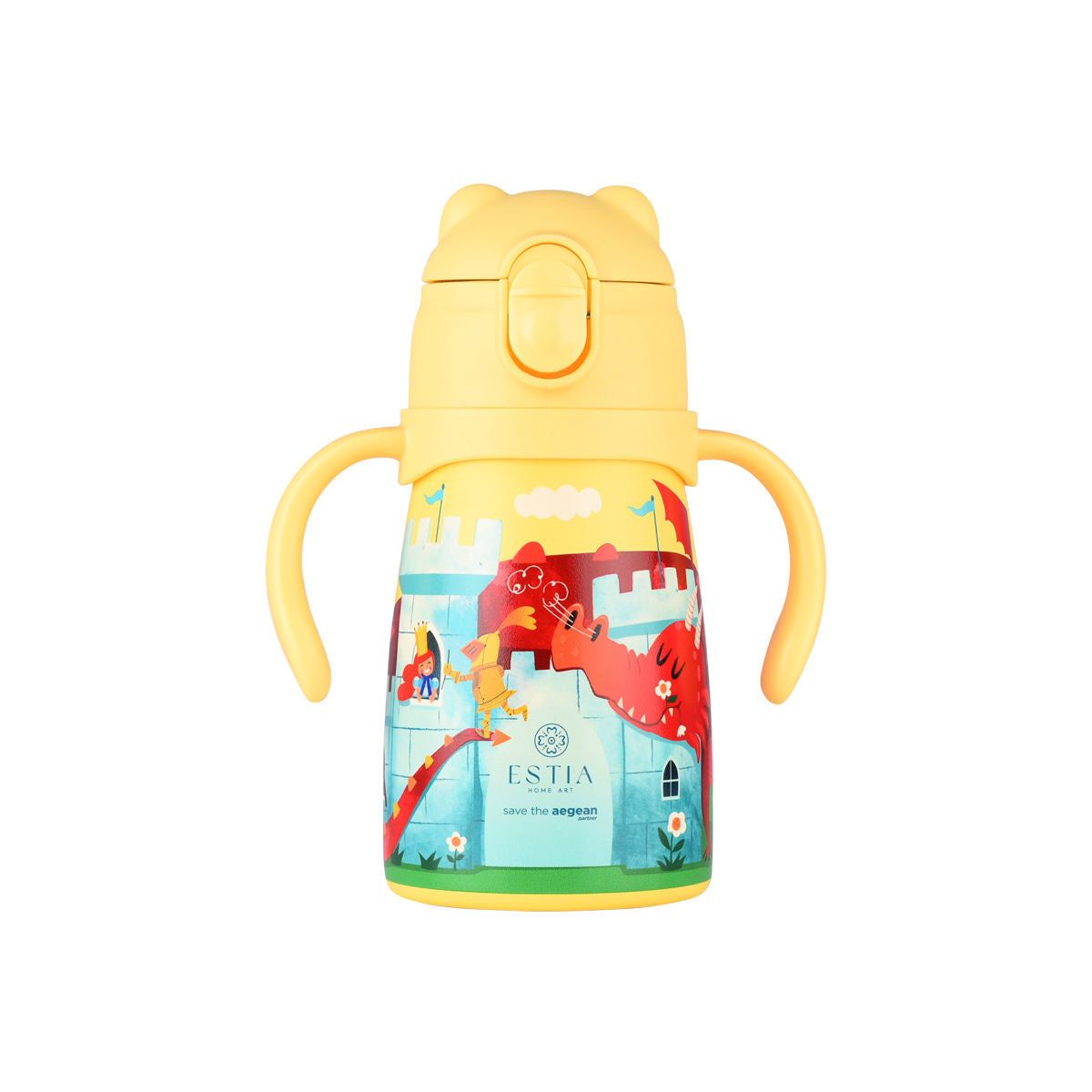 Estia ΘΕΡΜΟΣ ΠΑΙΔΙΚΟ BUBBLE BOTTLE SAVE THE AEGEAN 300ml FORTRESS DRAGON 01-33217