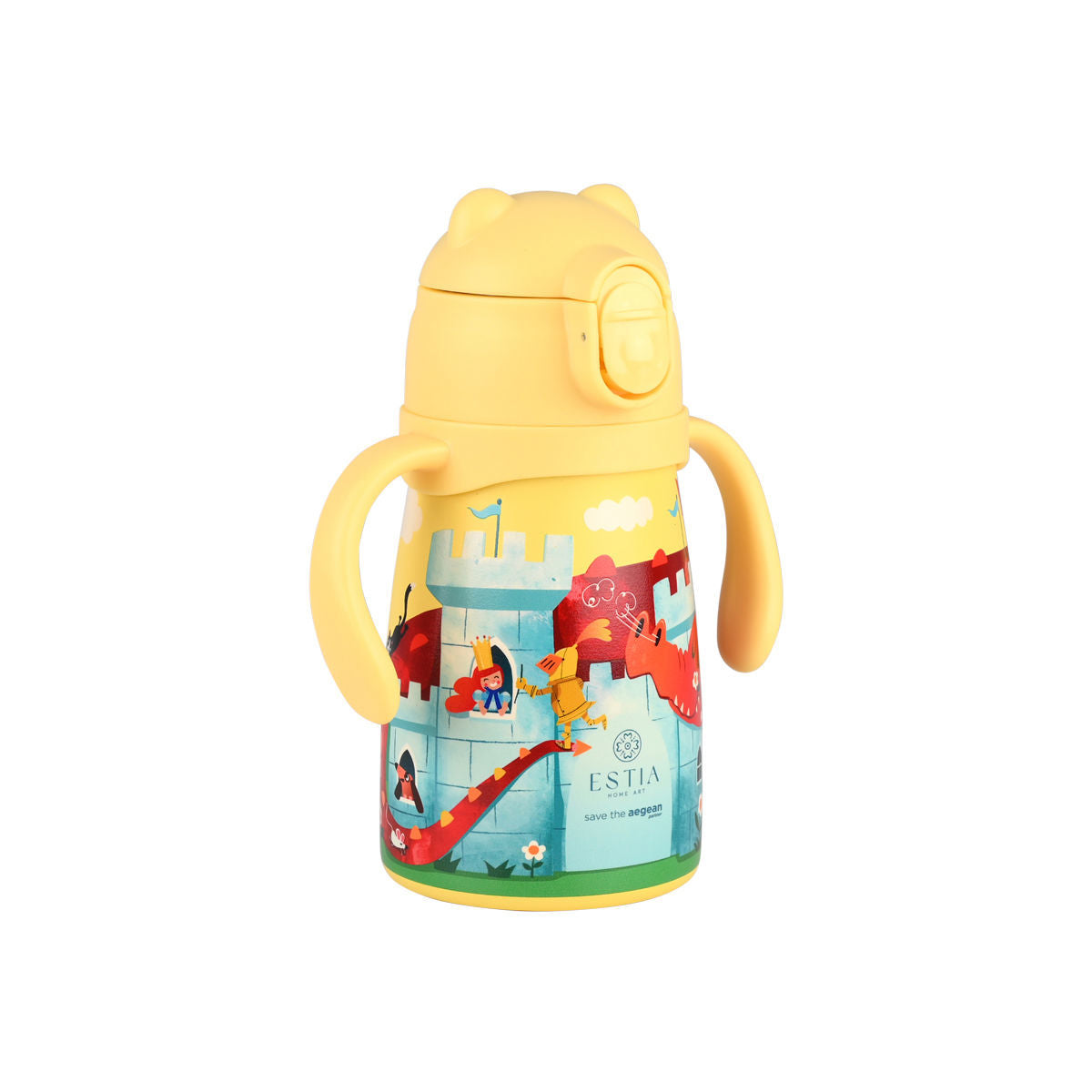 Estia ΘΕΡΜΟΣ ΠΑΙΔΙΚΟ BUBBLE BOTTLE SAVE THE AEGEAN 300ml FORTRESS DRAGON 01-33217