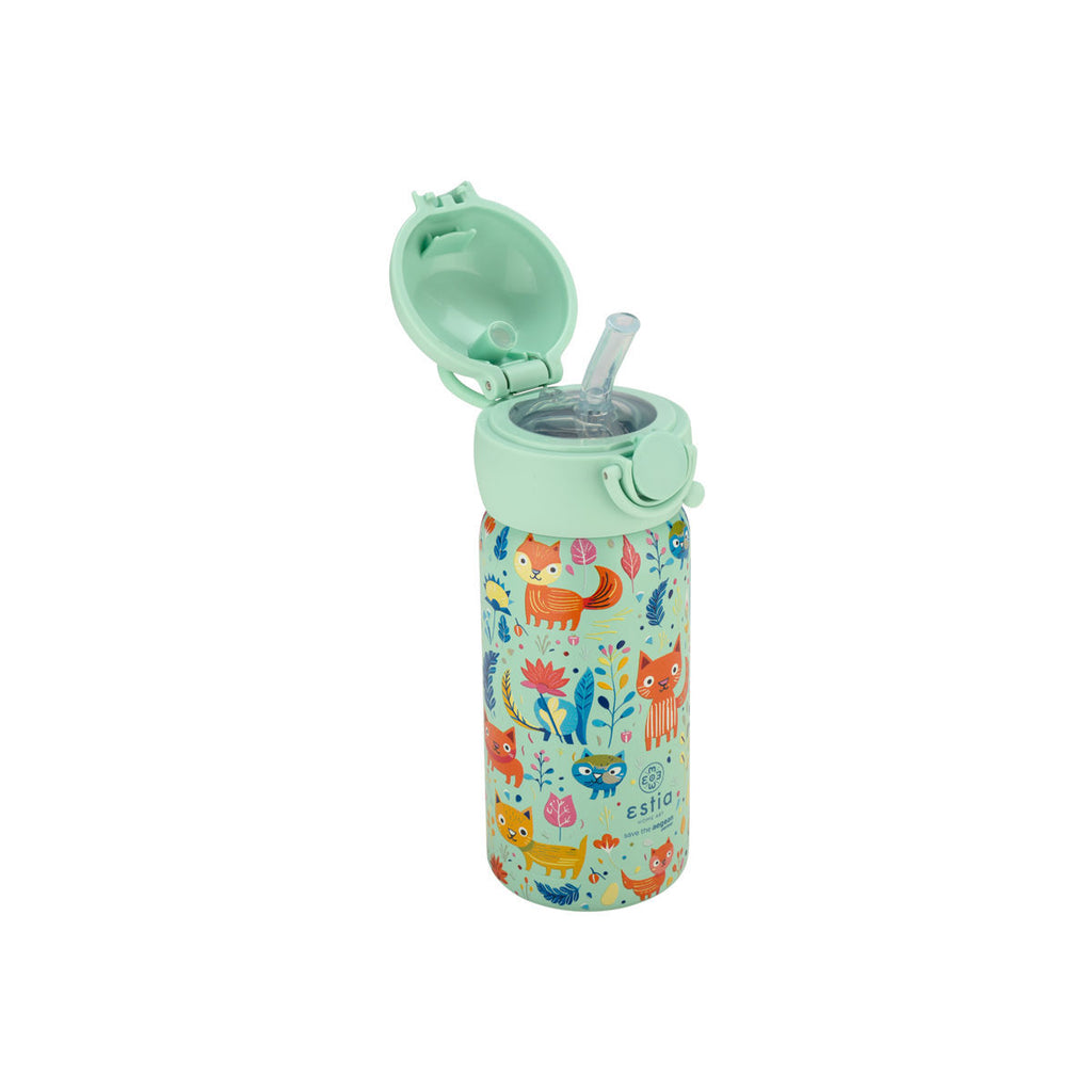 Estia ΘΕΡΜΟΣ ΠΑΙΔΙΚΟ WONDER BOTTLE SAVE THE AEGEAN 350ml FELINE FOLIAGE 01-23461