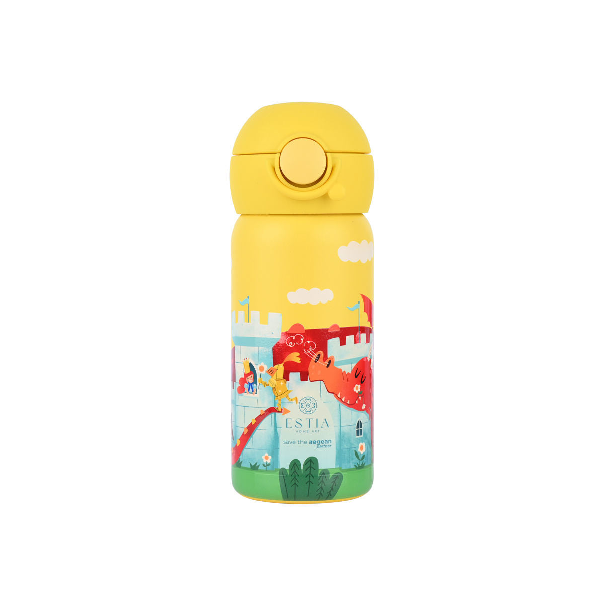 Estia ΘΕΡΜΟΣ ΠΑΙΔΙΚΟ WONDER BOTTLE SAVE THE AEGEAN 350ml FORTRESS DRAGON  01-33088