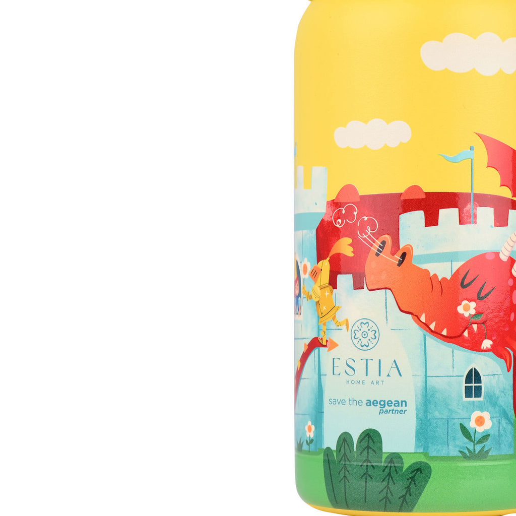 Estia ΘΕΡΜΟΣ ΠΑΙΔΙΚΟ WONDER BOTTLE SAVE THE AEGEAN 350ml FORTRESS DRAGON  01-33088