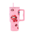 Estia ΘΕΡΜΟΣ STRAW TUMBLER XL SAVE THE AEGEAN 900ml BLUSH POP 01-32067