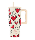 Estia ΘΕΡΜΟΣ STRAW TUMBLER XL SAVE THE AEGEAN 900ml RED VALENTINE 01-37734