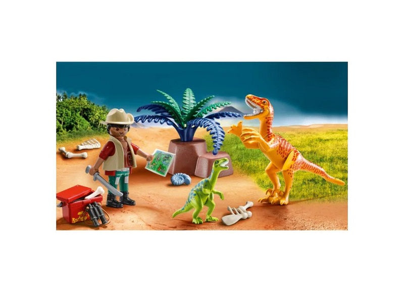 PLAYMOBIL Dinos Maxi Βαλιτσάκι Εξερευνητής Και Δεινόσαυροι 70108