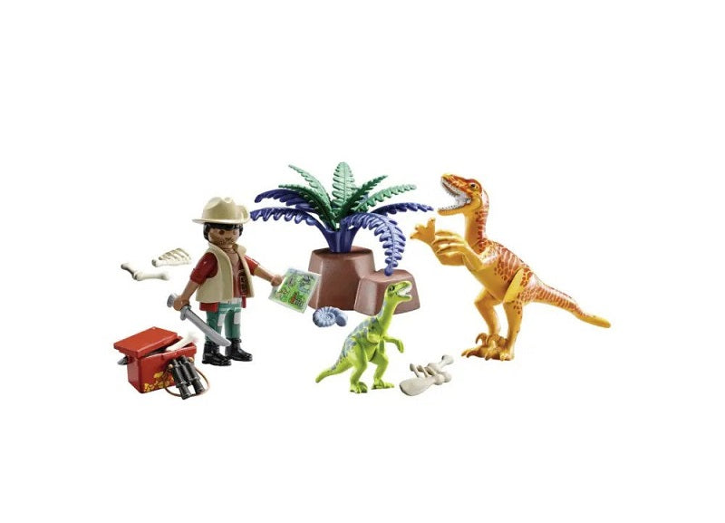 PLAYMOBIL Dinos Maxi Βαλιτσάκι Εξερευνητής Και Δεινόσαυροι 70108