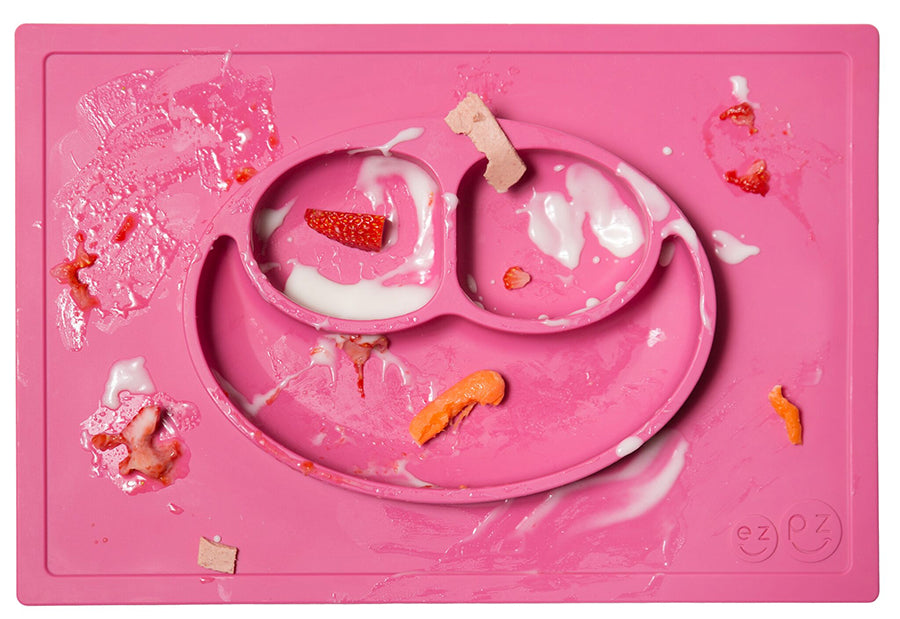 Ezpz: Εκπαιδευτικό πιάτο 24+ μηνών Happy Mat - Pink HM-P7424U