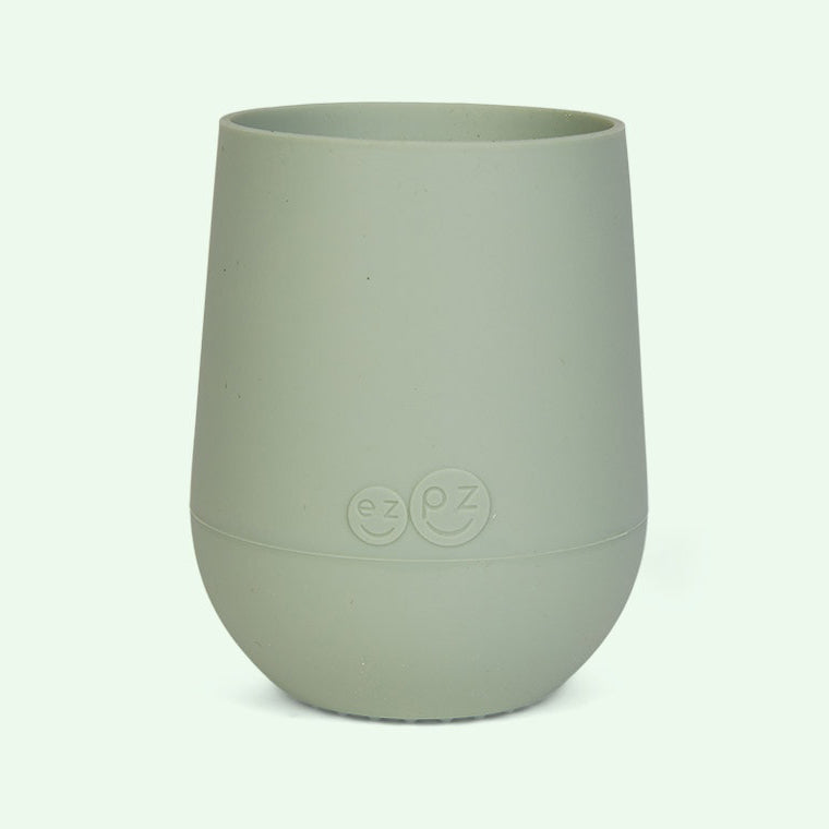 Ezpz Εκπαιδευτικό ποτήρι Mini Cup +9m καλαμάκι Sage MS-S5655C