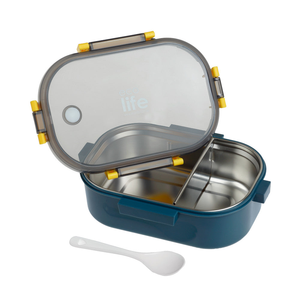 Ecolife Yellow Φαγητοδοχείο 900ml  με χώρισμα κίτρινο 33-BO-9066