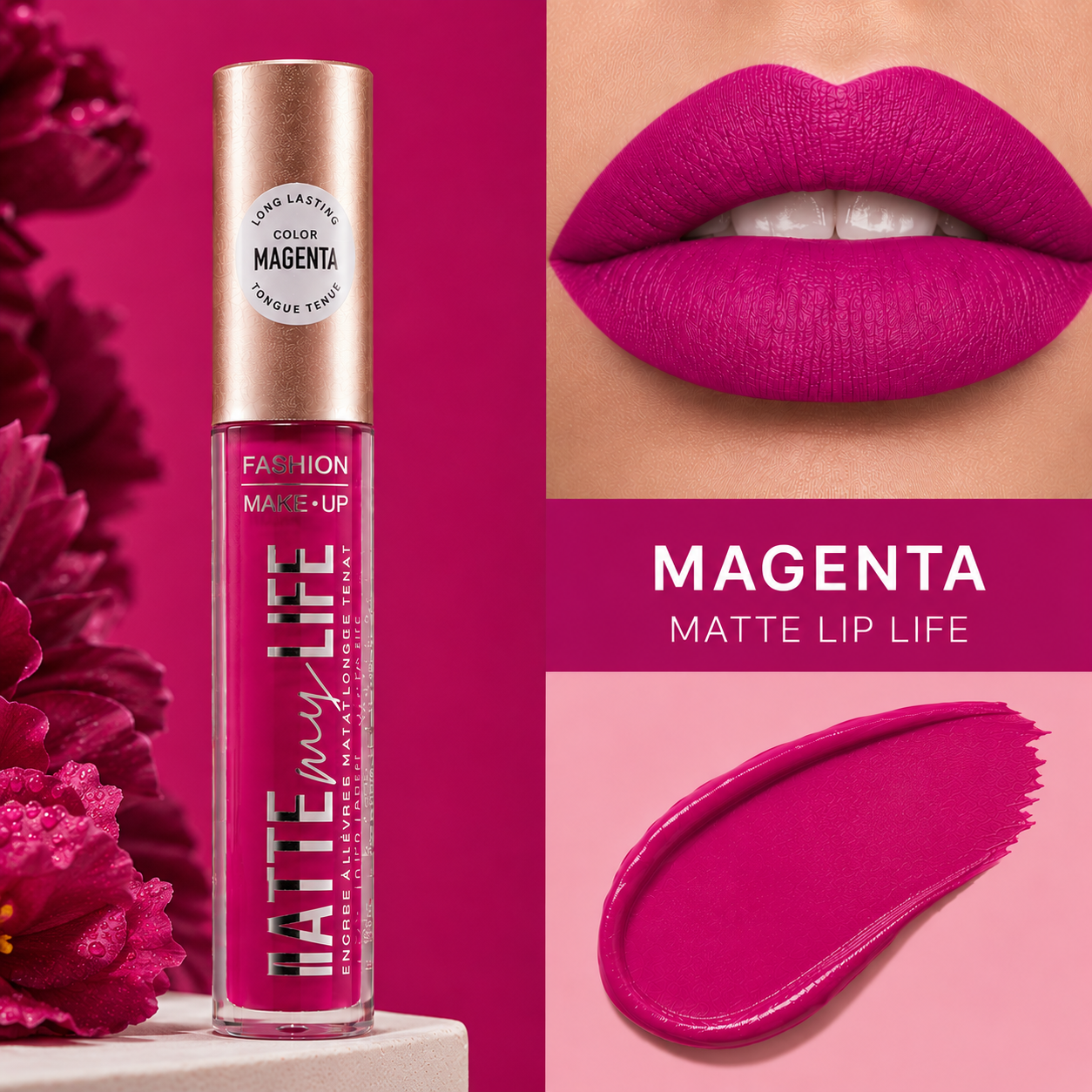 Fashion makeup matte my life long lasting matte ink Magenta