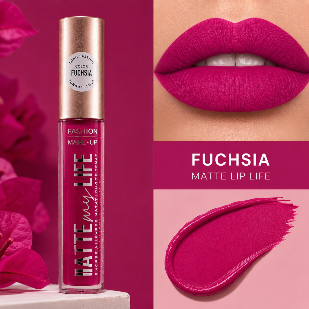 Fashion makeup matte my life long lasting matte ink Fuchsia