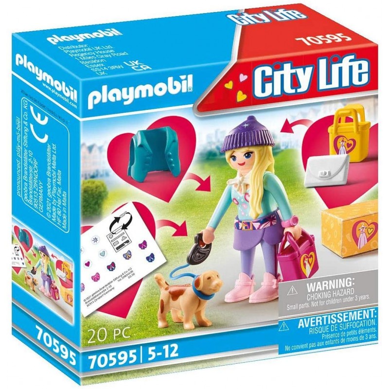 Playmobil Fashionista Fashion Girl Με Σκυλάκι 70595